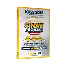 Yediiklim 2026 Kpss Lisans Gy-gk Türkiye Geneli Sınav Provası Tıpkı Basım 11-12-13 Deneme Sınavları Tamamı Video Çözümlü