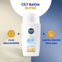 Sun Spf50+ Hafif Dokulu Güneş Koruyucu Yüz Kremi 40ml, Yüksek Güneş Koruyucu, Erken Yaşlanma Karşıtı, Tüm Cilt Tipleri