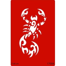 Airbrush Tattoo Tribal Akrep Yapışkanlı Stencil Süsleme Ve Boyama Kalıbı