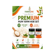 Premium Mum Yapım Hobi Seti - Soya Wax 250 Gr - 2'li Toz Mum Boyası Seti - Yeşil, Turuncu Bkfabsw2502yt Karışık