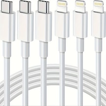 Willowhaven 1 Adet 10ft Usb C - Lightning Hızlı Şarj Kablosu İphone İpad Uyumlu Beyaz