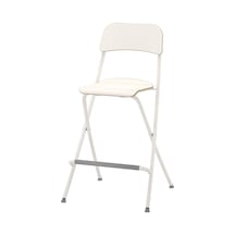 Bar Sandalyesi, Siyah - Beyaz, 63 Cm, Katlanabilir Franklın Beyaz