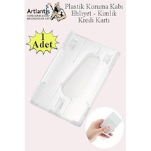 Şeffaf Kart Kılıfı Kimlik Ehliyet Kredi Kartı Koruyucu 1 Adet Pvc Plastik Kart Koruma Kabı