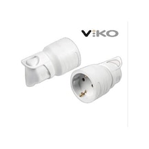 Viko Topraklı Dişi Fiş Beyaz Çocuk Korumalı Kulplu N11.368