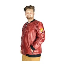 Mode Xl Büyük Beden Erkek Mont College Basic Wind 21227 Bordo 001