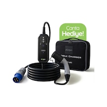 Plugen Grıd 2 Taşınabilir Ev Şarj Cihazı 7.4 Kw Tek Faz 16-32a Type 2 Adaptörlü Çantalı