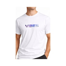 Typography Baskılı Unisex Tişört %100 Pamuk Oversize Bisiklet Yaka Günlük T-shirt Beyaz