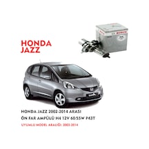 HONDA JAZZ 2002-2014 ARASI ÖN FAR AMPÜLÜ H4 12V 60/55W P43T