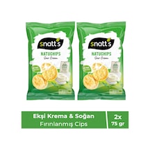 Ekşi Krema & Soğan Aromalı Fırınlanmış Cips 75 Gr X2 Adet
