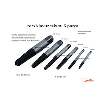Klavuz Ters Diş Açma Kılavuzu 6 Parça Klavuz Takımı Ters