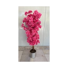110 Cm Yapay Metal Saksı 30x30 Dekoratif Ağaç Çok Renkli