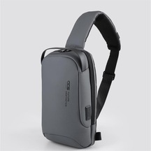 Ççs 51465 Tek Omuz Askılı Sırt Ve Göğüs Çantası Gri