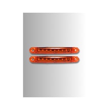 Motosiklet Otomobil 9 Ledli Turuncu Parmak Led Dekor Ve Farkındalık Ledi 2 Adet