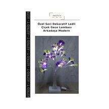 Özel Seri Dekoratif Ledli Çiçek Gece Lambası Arkadaşa Modern Çok Renkli