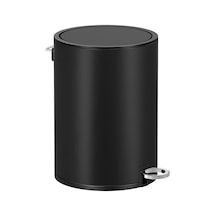 Kozmetik Kovası, 3 Litre, Banyo Çöp Kutusu, Kapaklı Küçük Çöp Kutusu, Yumuşak Kapanır, Çıkarılabilir Plastik İç Kova, Banyo, Ofis, Çelik İçin, Mürekkep Siyahı Ltb011b01 Siyah