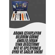 Akıllı Saat Çoklu Kordon Seçenekli Dokunmatik Ekran Nabız Sensörlü