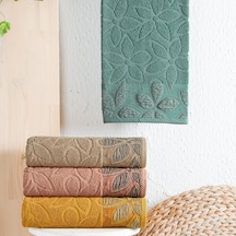 Home Dolce Jakarlı Havlu 70x140-yeşil Açik Gri