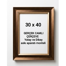 30 X 40 Fotograf Resim Belge Serifika Diploma Çerçevesi Gerçek Camlı 010