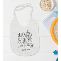 BK Kids Kişiye Özel Im Pretty Tasarımlı Bebek Mama Önlüğü - Model