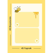 Sevimli Arı Konseptli A5 Not Defteri 45 Yaprak Çok Renkli