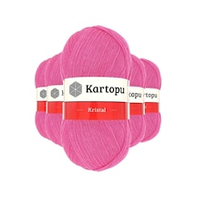 5 Adet Kristal Çift Katlı El Örgü Lif İpi Şeker Pembe K772 - Kartopu Mudanis Çok Renkli