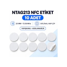 Nfc Etiket - 10 Adet 25 Mm Yapışkanlı Kodlanabilir Ntag213 Diğer