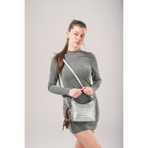 Ççs Kadın 18041 Omuz Ve El Çantası GÜMÜŞ