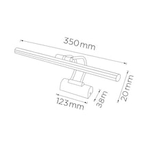 35cm Led Aplik Gold Kasa 3200k Gün Işığı Ip20 Koruma Ayna, Tablo Ve Resim Banyo Üstü Duvar Aydınlatma 220v Modern Tasarım Açık Gri