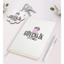 Kişiye Özel Özel Güvenlik Beyaz Defter Kalem Ve Anahtarlık N11.4095