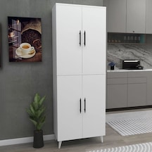 Reyo Home Enda 6 Raflı 4 Kapaklı Çok Amaçlı Dolap Beyaz