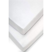 3 Adet Pamuklu Ve Lastikli 60 X 120 Cm Penye Bebek Çarşaf-beyaz