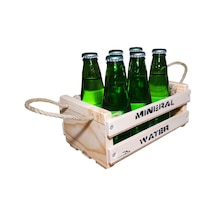 Doğal Ahşap Maden suyu soda Kasası Mini Çok Amaçlı Ahşap Kasa