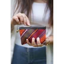 Fermuarlı Otantik Osmanlı Kilim Desenli Küçük Boy El Cüzdanı Turuncu - Yeşil Fermuarlı Otantik Osmanlı Kilim Desenli Küçük Boy El Cüzdanı Turuncu - Yeşil