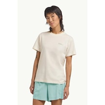 Jack Wolfskin Essentıal T W Beyaz Kadın Kısa Kol T-shirt Beyaz