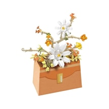 Bloom Boutique Çiçek Çanta Yapım Seti 232 Parça Mini Blok Dıy Model Çiçek Temalı Yapı Oyuncağı