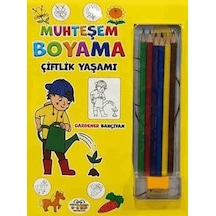 Muhteşem Boyama - Çiftlik Yaşamı + 6lı Boya Kalemi