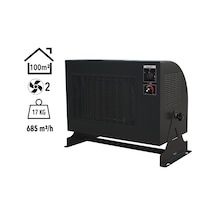 Heatbox Pro 9000w Füme Trifaze Elektrikli Fanlı Isıtıcı Hbpro9000f