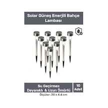Kablosuz Su Geçirmez Dayanıklı Solar Güneş Enerjili Bahçe Lambası Plastik Saplama 30cm 10 Adet Set