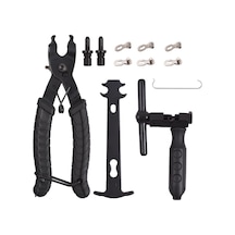 Bisiklet Zincir Tamir Seti: Zincir Kesici, Pense, Ölçer Ve 3 Adet Magic Link İle 2-in-1 Fonksiyonlu Araç Paketi Çok Renkli Çok Renkli