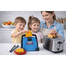 Oyuncak Tost Makinesi Seti Mavi