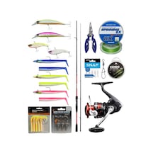 Yek Outdoor Levrek & Çipura Spin Olta Seti Shimano Kamış Sienna Spinning Eva 2,41m 10-35g 2pc&shimano Sienna 4000 Fg Spin Makinesi