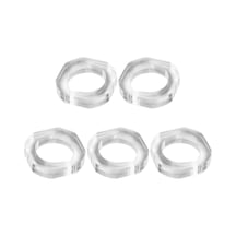 Suntek 5 Adet Peçetelik Halkaları Moda Şeffaf Aile Geometrik