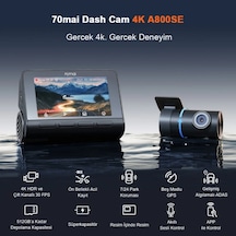 70mai Araç Kamerası A800se Ön Kamera + Rc22 Arka Kamera Set 4k Ultra Hd
