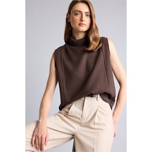 Defacto Regular Fit Balıkçı Yaka Triko Atlet D9814ax26aubn335 Kahve-bn335