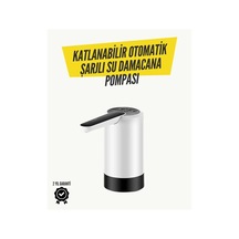 Lb Katlanabilir Şarjlı Damacana Su Pompası Pratik Kullanım Çok Renkli