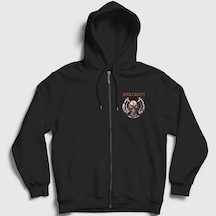 Presmono Unisex Blades Megadeth Fermuarlı Kapüşonlu Sweatshirt Siyah