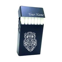 Baykuş Temalı Kişiye Özel Metal Sigara Tabakası Paketi Taşıma