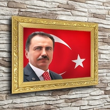 Muhsin Yazıcıoğlu Altın Yaldız Çerçeveli A4 Tablo - Yatay