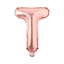 T Harf Rose Gold Folyo Balon16 İnç 36 cm