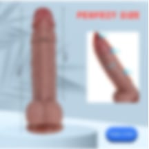 Red Fox Yapay Penis Gerçekçi Silikon Yapay Penis, Klitoral Vajina Güçlü Vantuzlu